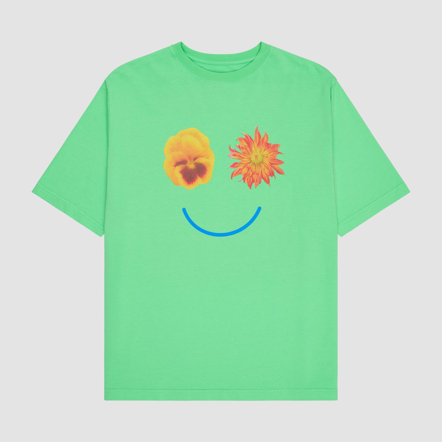 HAPPY FLOWERS T-SHIRT - GREEN