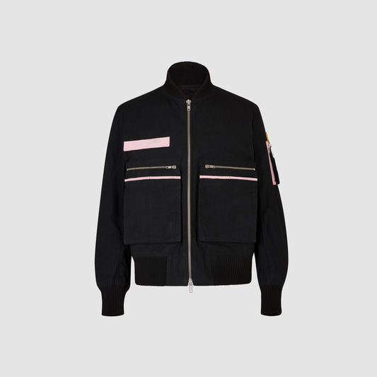 THE BORDE HILL BOMBER JACKET - BLACK THORNPROOF RIPSTOP