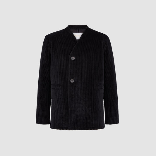 THE BROOCH WEARERS BLAZER - BLACK SEERSUCKER CORD