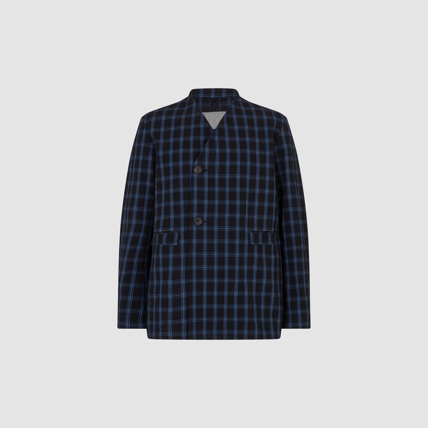 THE BROOCH WEARERS BLAZER - BLUEBERRY SEERSUCKER