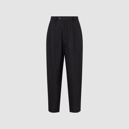 THE PLEATED TROUSERS - LINEN SEERSUCKER