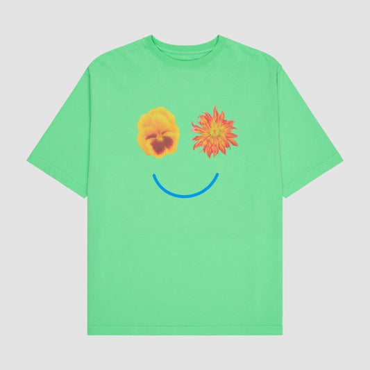 HAPPY FLOWERS T-SHIRT - GREEN