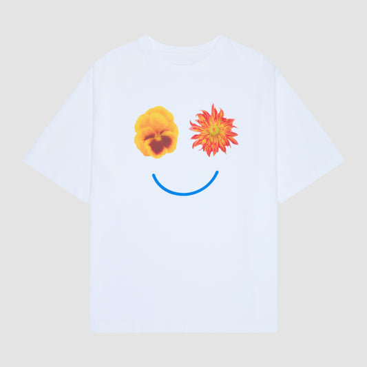 HAPPY FLOWERS T-SHIRT - WHITE