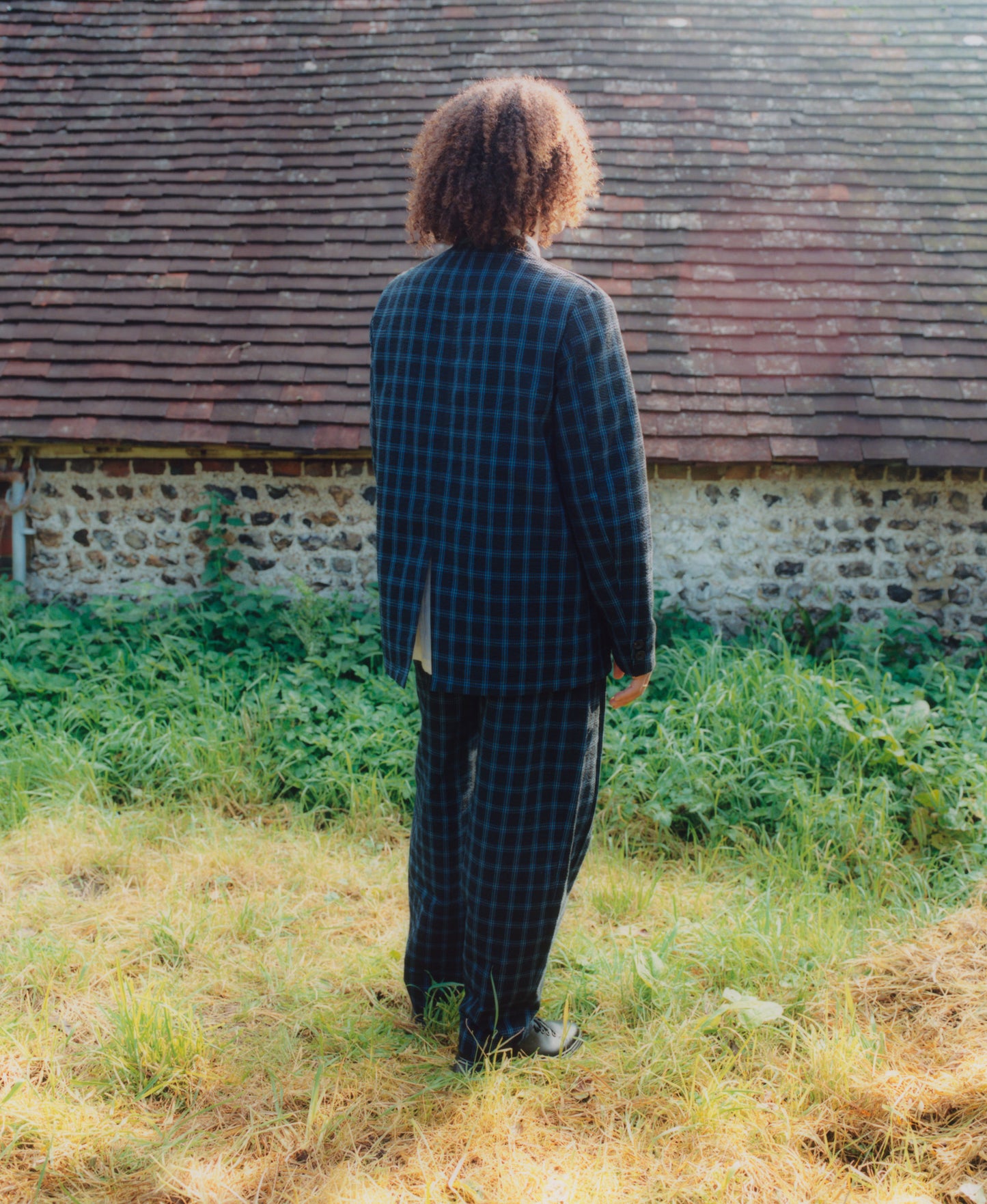 THE BROOCH WEARERS BLAZER - BLUEBERRY SEERSUCKER