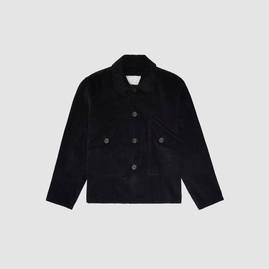 THE ORCHARD JACKET - BLACK SEERSUCKER CORD