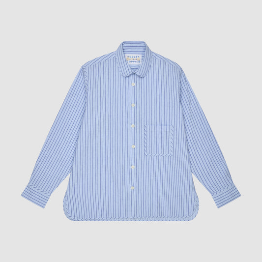 GARDENERS SHIRT - BLUE RAISED STRIPE